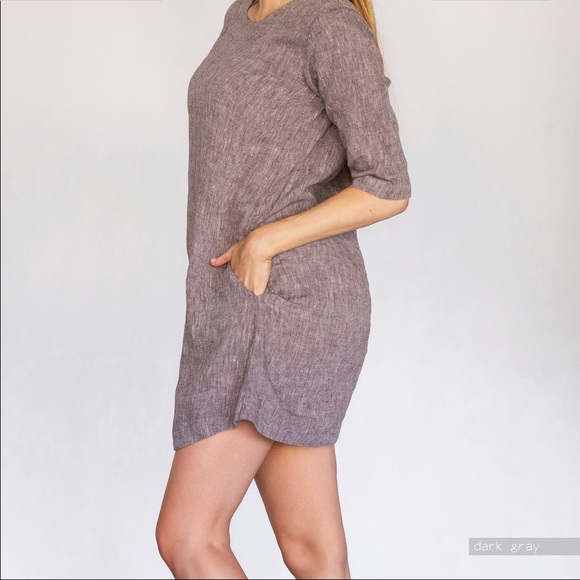 LenOK linen Tunic/minidress pockets MED - Picture 2 of 7